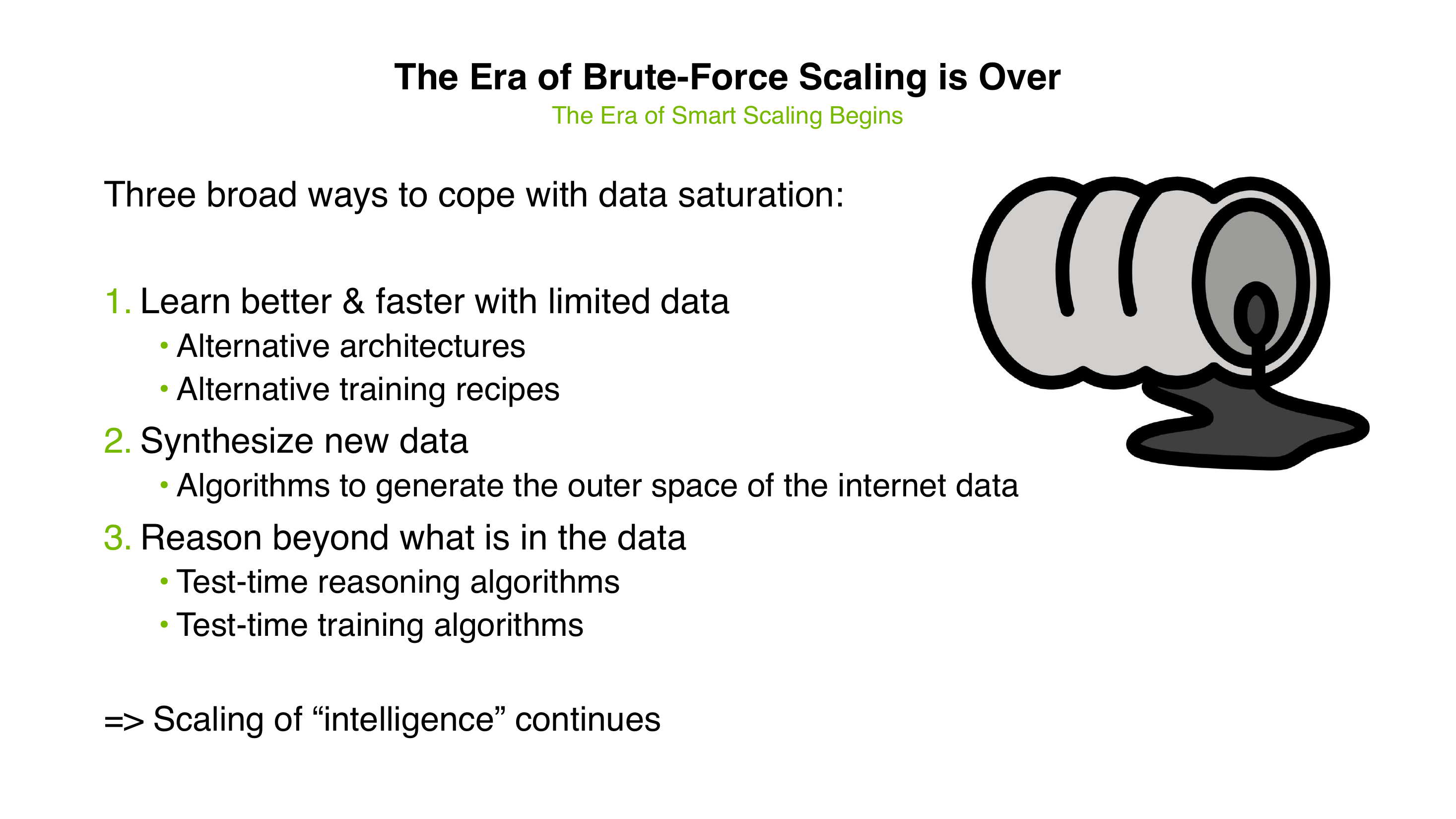 Three broad ways to cope with data saturation